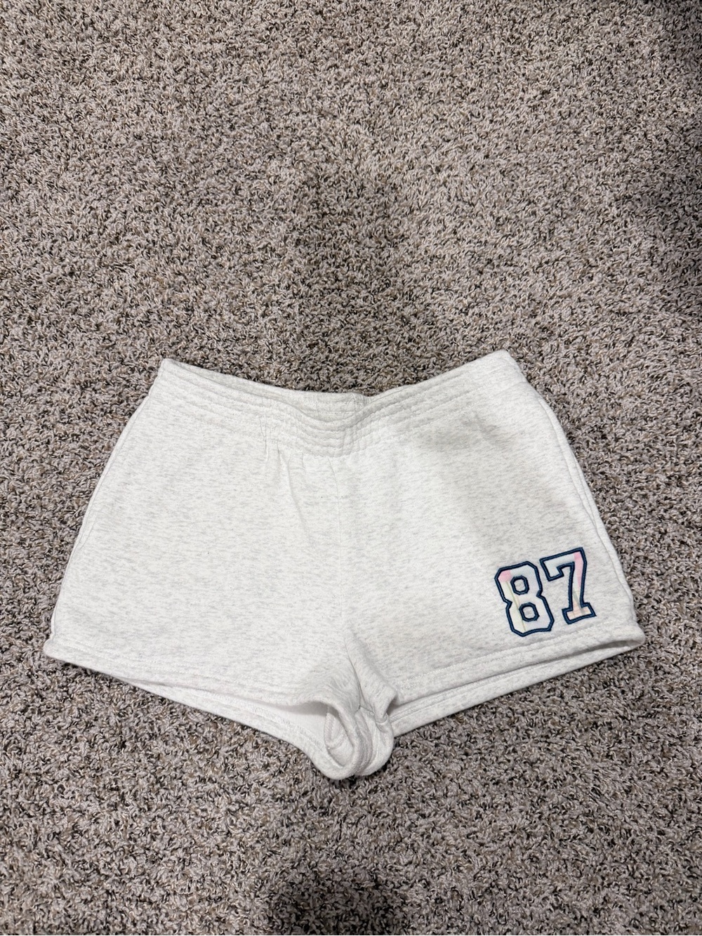 Heather Gray Athletic Shorts with 87 Graphic